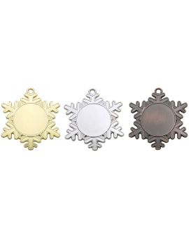 50mm Medaille Schneeflocke D47