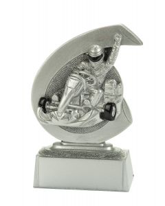 FG266 Gokart Standtrophäe silber Höhe 10cm