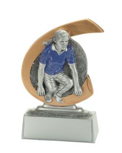 FG282 Boccia / Boule / Petanque Standtrophäe Frauen Höhe 10cm