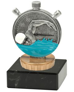 FX023 Schwimmen Standtrophäe Höhe 10cm mit Marmorsockel