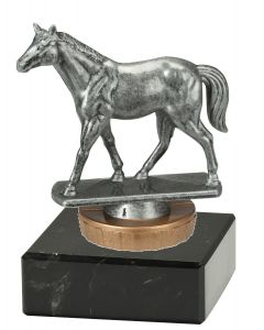 FX046 Pferd / Reiten Standtrophäe Höhe 10cm mit Marmorsockel