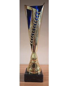 Pokal MP2505 gold-blau Höhe 33cm-35cm-37cm in 3 Höhen erhältlich